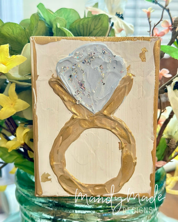 “She Said YES” Engagement Ring Painting