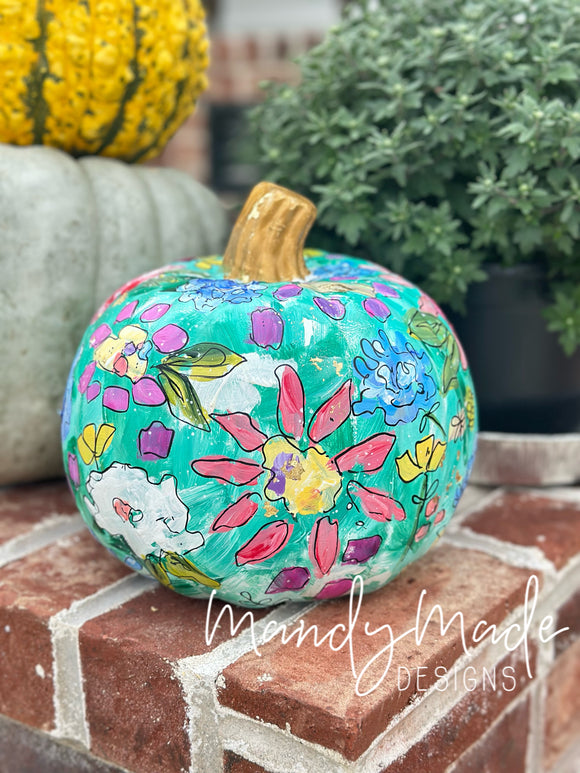 (2nd ROUND ) Extra Large Painted Pumpkin