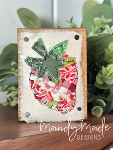 Mini Quilted Strawberry