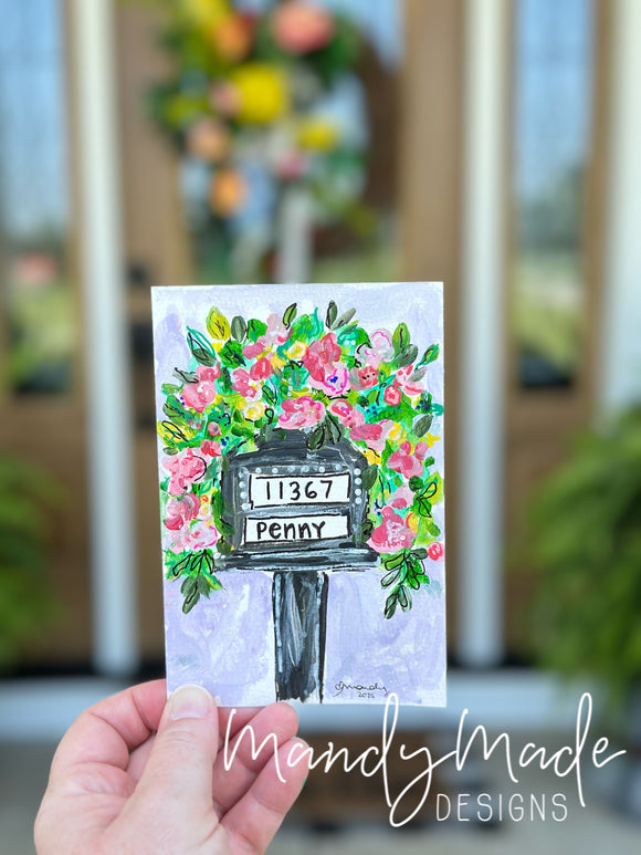 Personalized Floral Mailbox