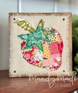 Quilted Strawberry Block