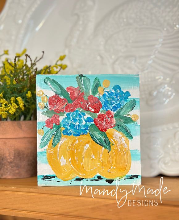 Striped Pumpkin Floral