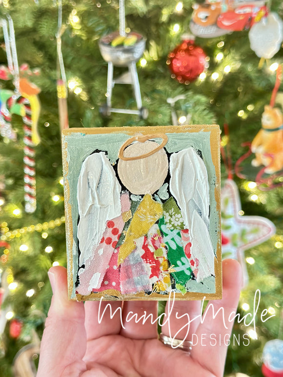 Patchwork Angel- mustard