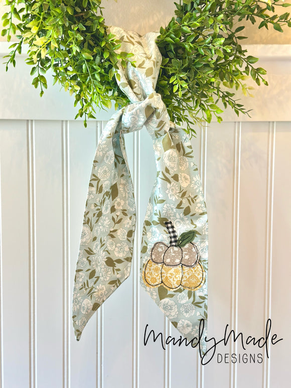 Stacked Pumpkin Wreath Sash