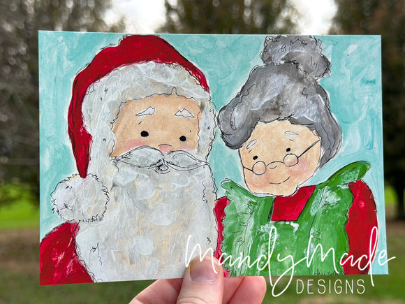 Mrs. Claus and Santa Print