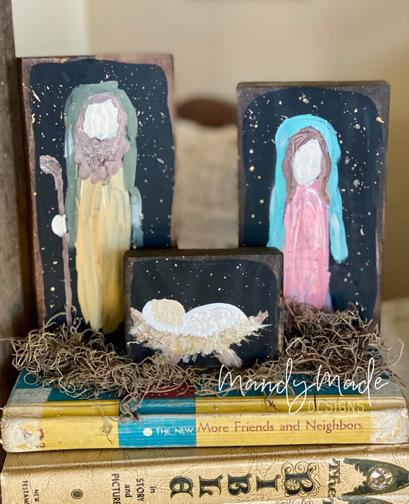Starry Night Nativity Trio