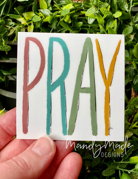 “PRAY” sticker