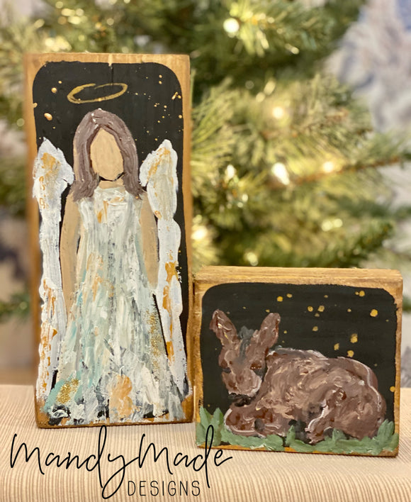 Angel and Mary’s Donkey-nativity